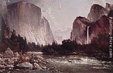 Thomas Hill Fishing on the Merced River painting
